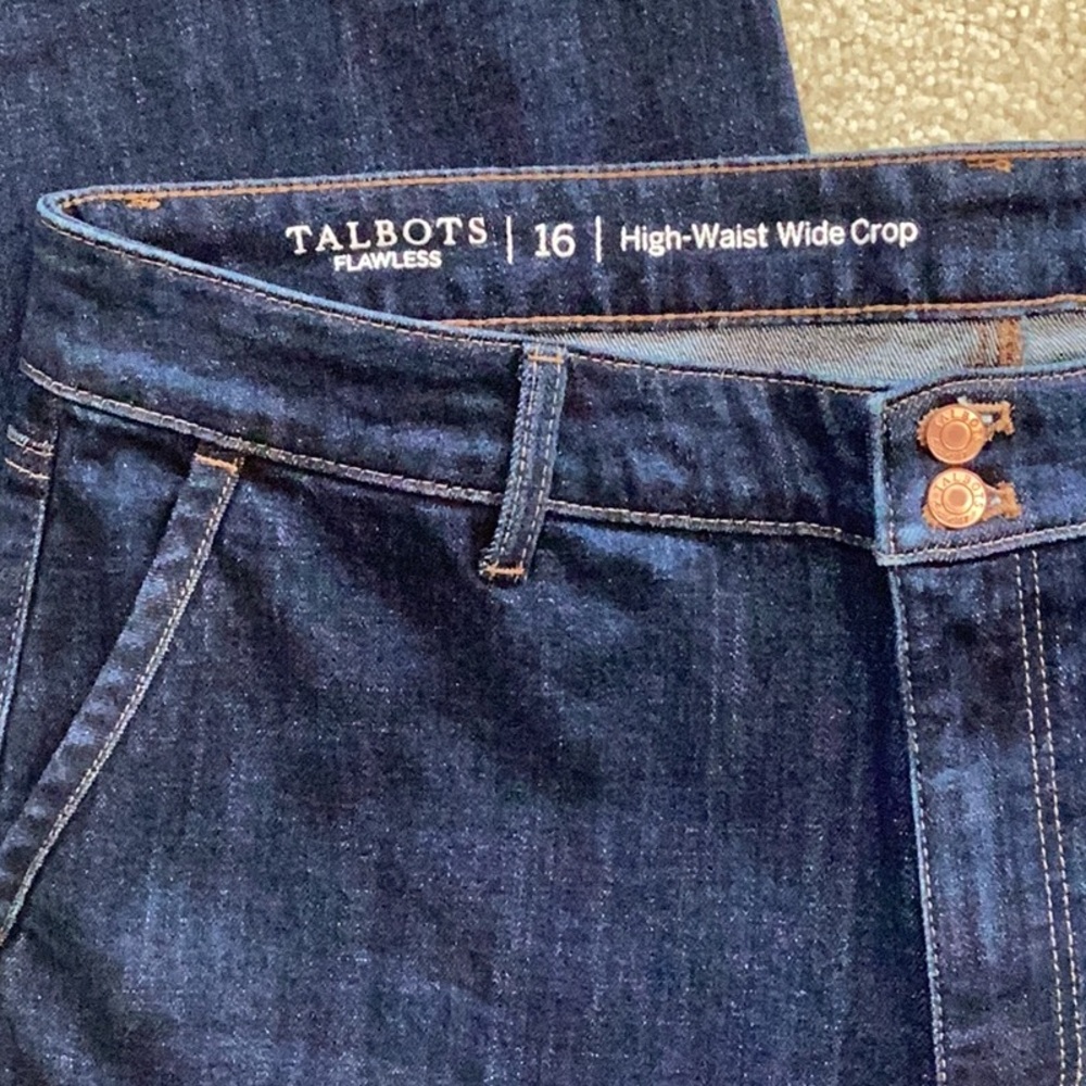 Talbots High-Waist Wide Crop Pant - Picture 9 of 9